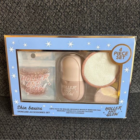 holler and glow Other - NEW! Holler and glow skin basics 4 piece spa skincare accessories set